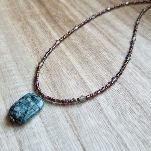 Green Jasper Beaded Necklace